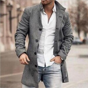 Product image for  Medium and long bagged casual coat Men's Clothing 13