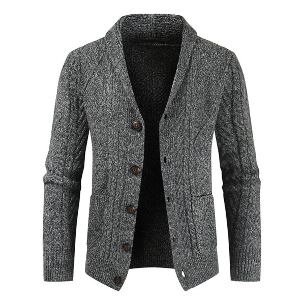 Product image for  Chain Link Knit Cardigan Men’s Fashion Loose Jacket Men Men's Clothing 10