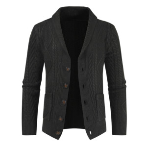 Product image for  Chain Link Knit Cardigan Men’s Fashion Loose Jacket Men Men's Clothing 18