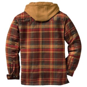 Product image for  Checked Long Sleeve Hooded Jacket Men's Clothing 18