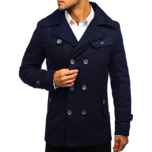 Product image for  Slim-fit men’s double-breasted casual coat woolen coat Men's Clothing 16