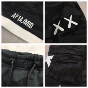 Product image for  Personality Camouflage Fake Two-piece Overalls Shorts Hip-hop Sports Casual Pants Men's Clothing 12