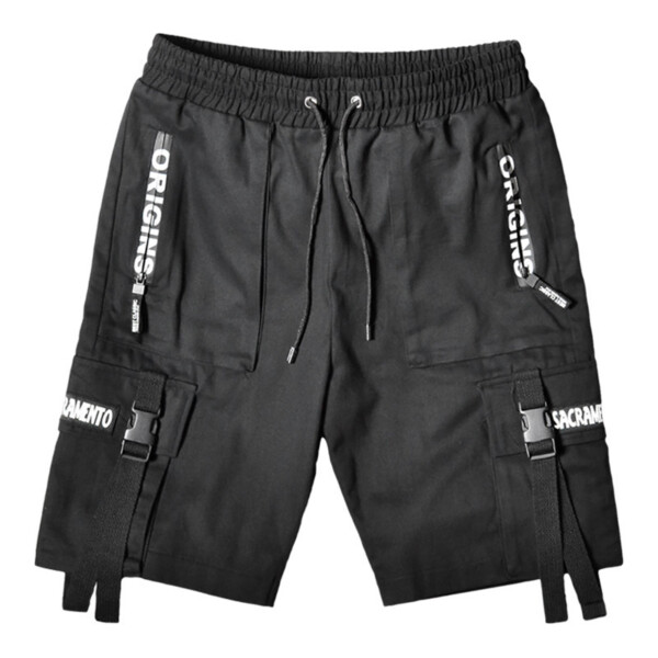 Product image for  Shorts Men’s Loose Functional Wind Overalls And Streamers Five-point Pants Men's Clothing 6