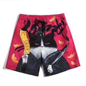 Product image for  Beach Pants Men’S Personality Quotes Funny Cat Print Men’S Loose Casual Sports Pants Men's Clothing 9