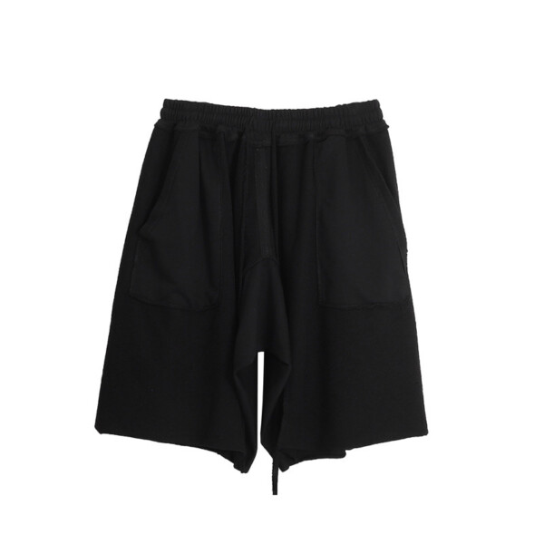 Product image for  Washed And Worn Terry Stitching Shorts Men Men's Clothing 4