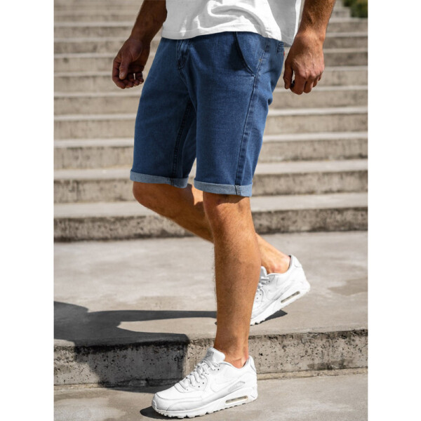 Product image for  Men’s Summer Denim Micro Stretch Casual Shorts Men's Clothing 4