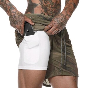 Product image for  Summer Men’s Beach Pants Leisure Plus Size Double Shorts Mesh Sports Pants Men's Clothing 20