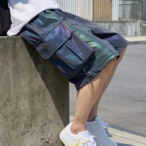 Product image for  Laser Reflective Shorts Men’s Trendy Brand Loose Straight Sports Colorful Shiny Tooling Five-Point Pants Men's Clothing 9