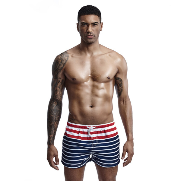 Product image for  Men’s colorblock striped shorts Men's Clothing 4