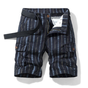 Product image for  Workwear Five-point Pants Men’s Casual Striped Youth Outer Shorts Men's Clothing 10
