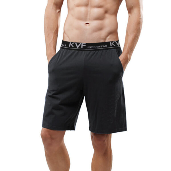 Product image for  Men’s Home Casual Shorts Loose And Breathable Pure Cotton Solid Color Five-point Pants Men's Clothing 4