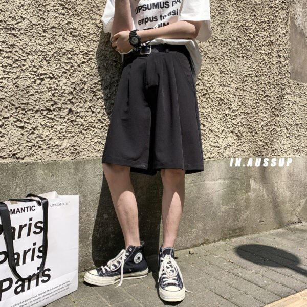 Product image for  Casual Shorts Wear Thin Style, Wild Loose, Straight Wide-legged Tide Brand Couple Five-point Pants Men's Clothing 5