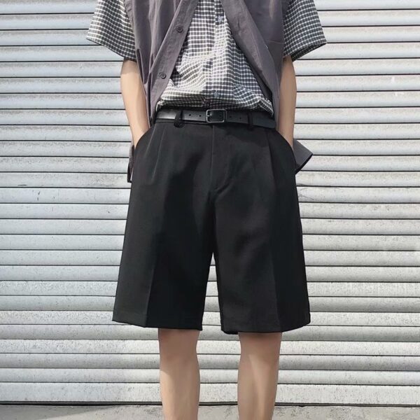 Product image for  Shorts Men’s Ice Silk Quick-drying Big Pants Summer Fashion Five-point Pants Suit Pants Loose Casual Solid Color Trousers Men's Clothing 7