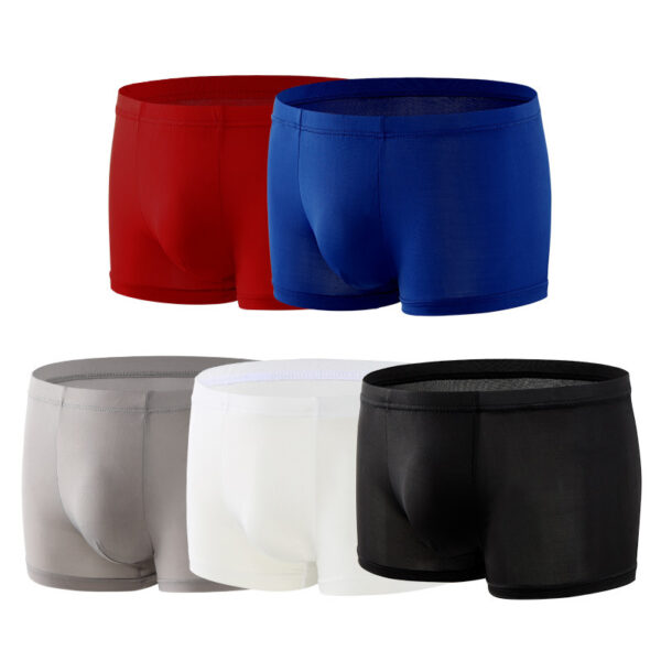 Product image for  Men’s Ice Silk Panties Shorts Solid Color Boxers Men's Clothing 5