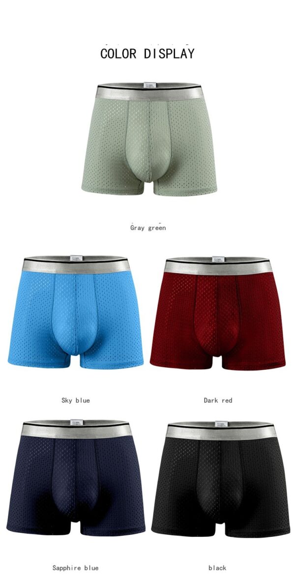 Product image for  Men’s Underwear Boxer Men’s Ice Silk Thin Honeycomb Mesh Men's Clothing 12