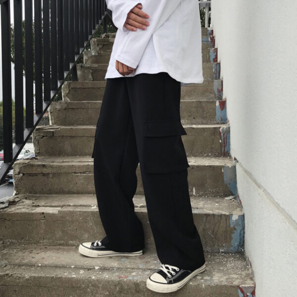Product image for  Work Pocket Casual Pants Retro Straight Trousers Men’s Trend Men's Clothing 7