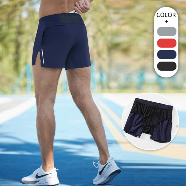 Product image for  Double-layer Loose Anti-exposure Training Shorts Men's Clothing 10