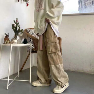 Product image for  Men’s Spliced Overalls Loose Fit And Casual Men's Clothing 9