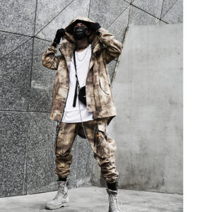 Product image for  Loose straight camouflage dead fly beam pants men’s tide brand performance wind casual pants hip hop overalls Men's Clothing 13