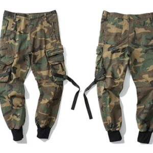 Product image for  spring and summer new European and American retro camouflage bag overalls men’s jogging pants Men's Clothing 13