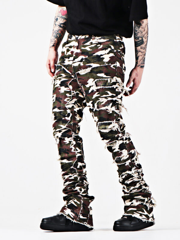 Product image for  Washed And Worn-out Heavy-duty Flared Jeans Men's Clothing 11