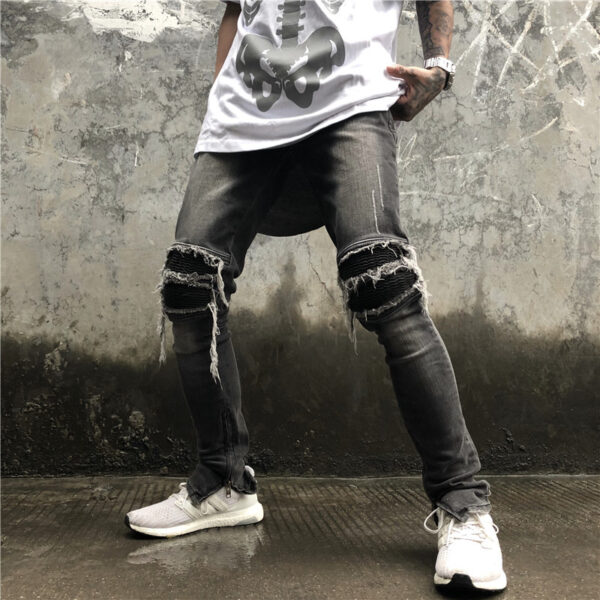 Product image for  Black jeans with zipper Men's Clothing 4