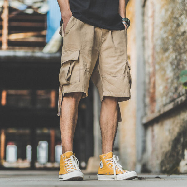 Product image for  Loose men’s summer casual five-point overalls Men's Clothing 6