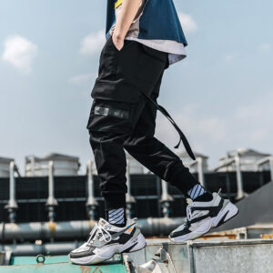 Product image for  Multi-pocket hip-hop cropped cropped overalls Men's Clothing 14