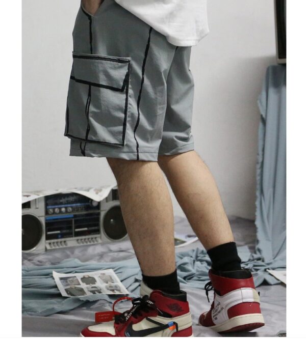 Product image for  Retro hand-painted tooling shorts Men's Clothing 9