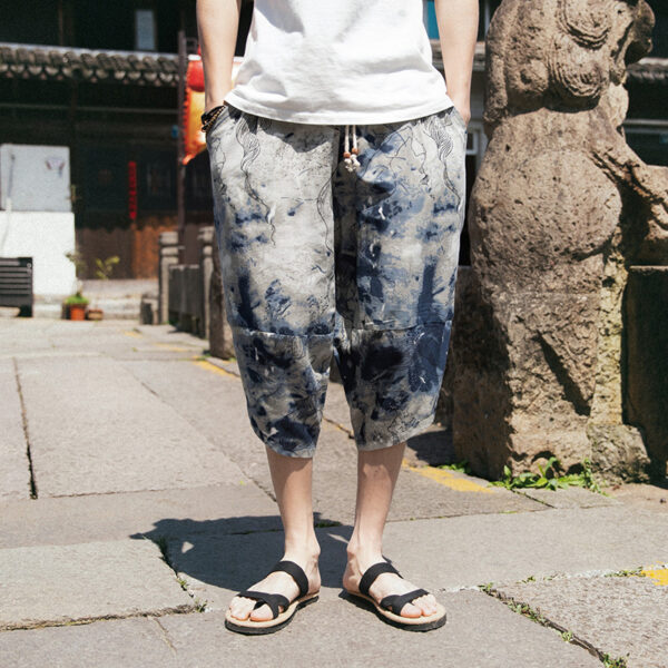 Product image for  Retro loose plus size cropped trousers Men's Clothing 6