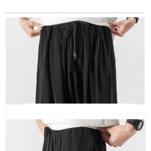 Product image for  Chinese Style Men’s Cotton And Linen Harlan Cropped Trousers Men's Clothing 20