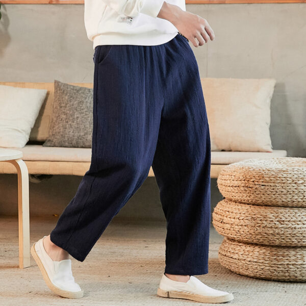 Product image for  Loose Size Straight Youth Linen Casual Pants Men's Clothing 6