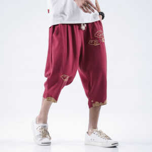 Product image for  Xiangyun Embroidered Loose Wide-leg Pants Men's Clothing 15