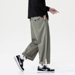 Product image for  Solid Color Versatile Drape Trousers Hip Hop Loose Men's Clothing 11
