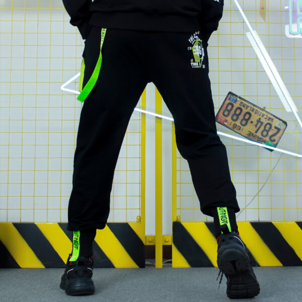 Product image for  Trendy Stitching Streamer Decorated Loose Slacks Men's Clothing 6