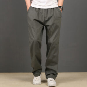Product image for  Men’s Casual Pants Straight-leg Pants Thin Loose Work Pants Plus Fat Plus Size Elastic Waist Fat Man Pants Men's Clothing 12