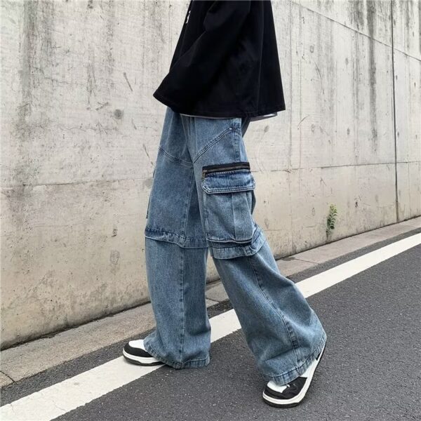 Product image for  Cargo Jeans Male Wide Leg Loose Men's Clothing 12
