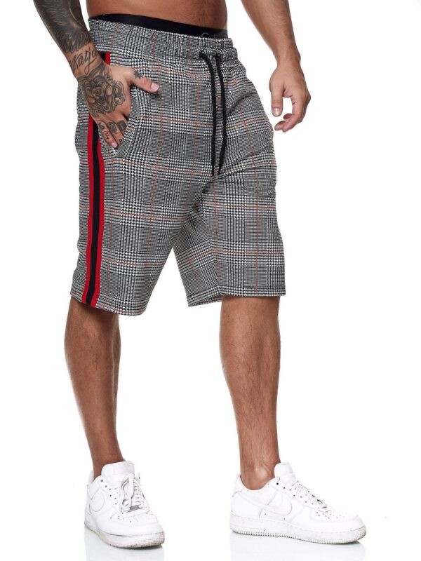 Product image for  Check Striped Fashion Slim Shorts Beach Pants Men Men's Clothing 7