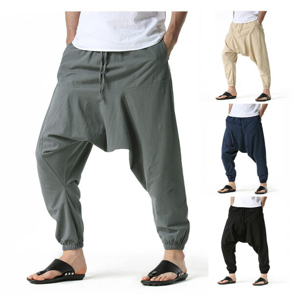 Product image for  Japanese Loose Flying Squirrel Pants Casual Sports Trousers With Feet For Men Men's Clothing 4