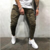 Product image for  Summer Cross Border Short Sleeved Wish New Zipper Overalls Lapel European And American Solid Color Jumpsuit Ebay Men's Clothing 27