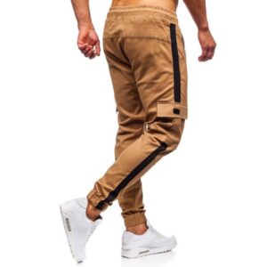 Product image for  Men’s Solid Color Flip Pocket Casual Tethered Straight Sports Pants Men's Clothing 14