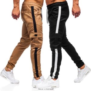 Product image for  Men’s Solid Color Flip Pocket Casual Tethered Straight Sports Pants Men's Clothing 12