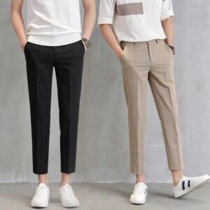 Product image for  Men’s Fashion Casual Slim-fitting Small-footed Suit Pants Men's Clothing 9