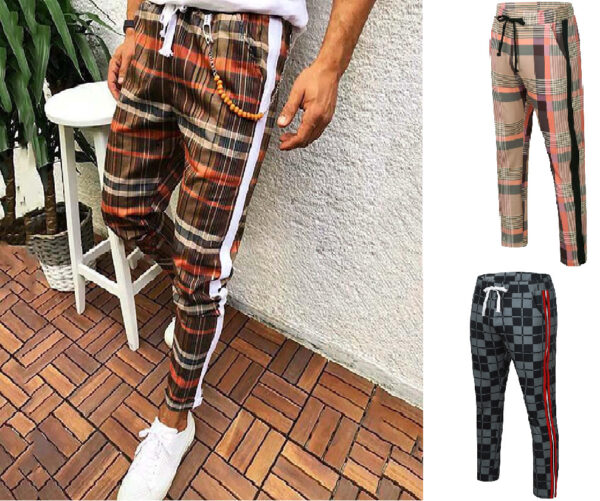 Product image for  Men’s casual stitching webbing trousers Men's Clothing 7