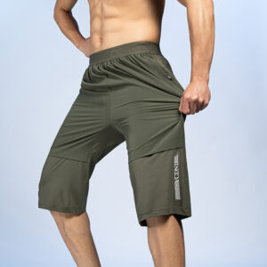 Product image for  Ice Silk Leggings Men’s Quick-drying Sports Plus Size Cropped Pants Men's Clothing 16