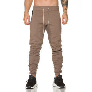 Product image for  Men’s pocket leather zipper track pants Men's Clothing 10