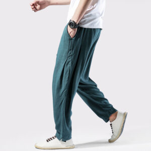 Product image for  Linen Pants Chinese Style Casual Loose Large Size Harem Pants Men's Clothing 13