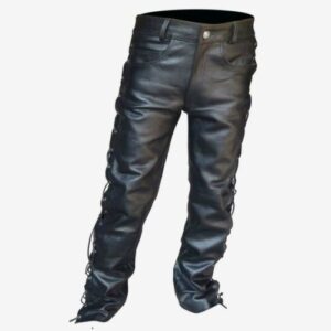 Product image for  Solid Color PU Strap Casual Leather Pants Men's Clothing 9