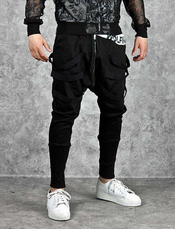 Product image for  Low Crotch Cross Pants Casual Sports Trousers Men Men's Clothing 4