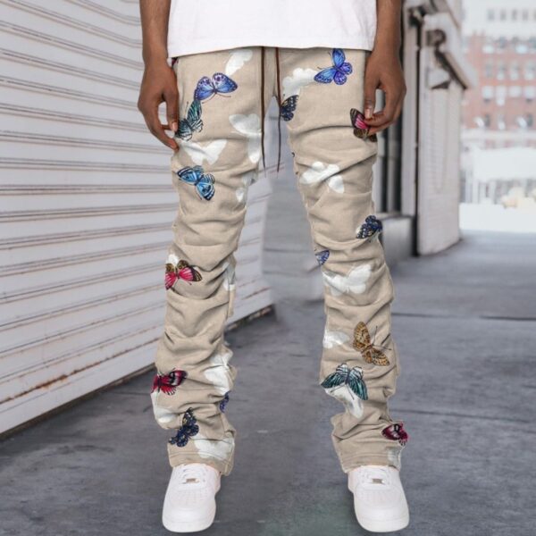 Product image for  Men’s Fashion Casual Baggy Straight Trousers Men's Clothing 7